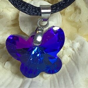 6for$20❤️Elegant Purple and Blue butterfly Pendant car charm
